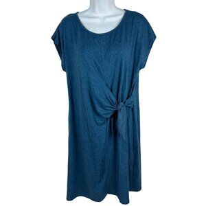Shein Womens Blue Tie-Front Dress Size L EU 40/42 US 8/10 Casual Wear